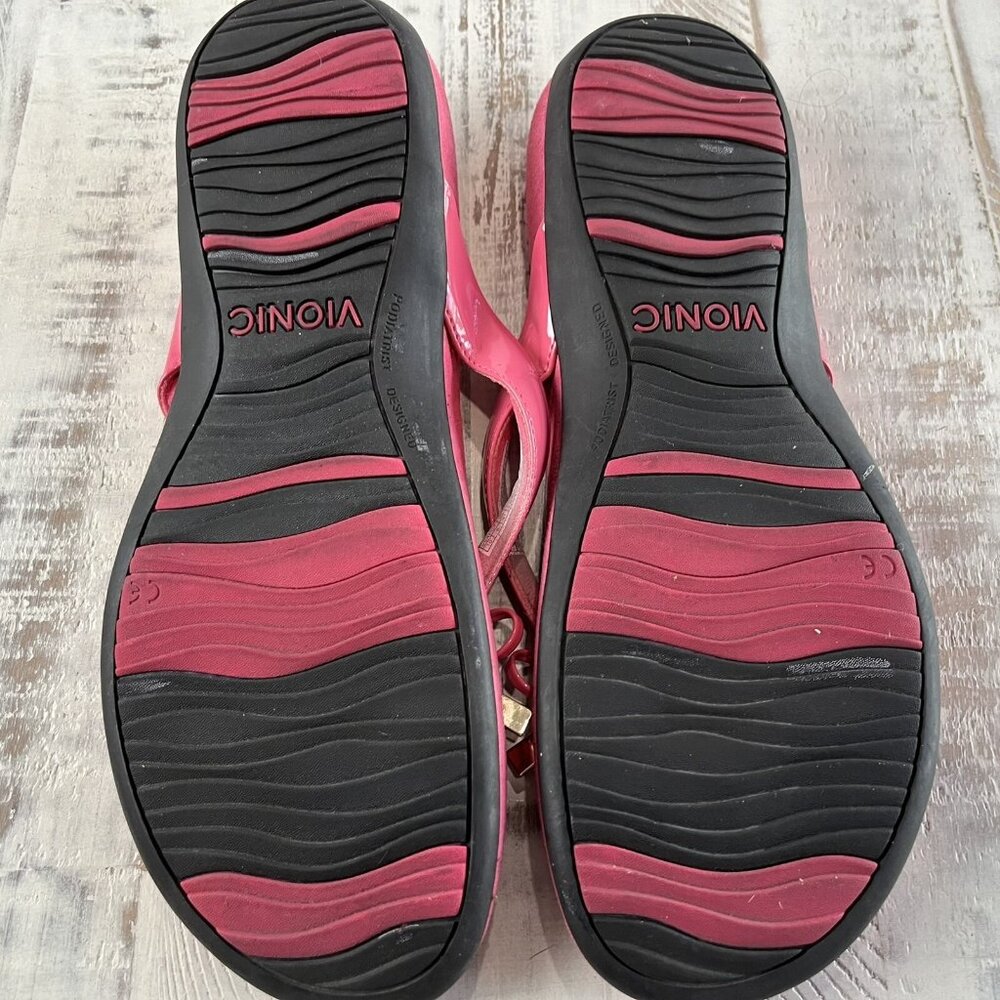 VIONIC BELLA Pink Flip Flop Bow Sandals Thong Women's Size 10 M - Picture 9 of 9
